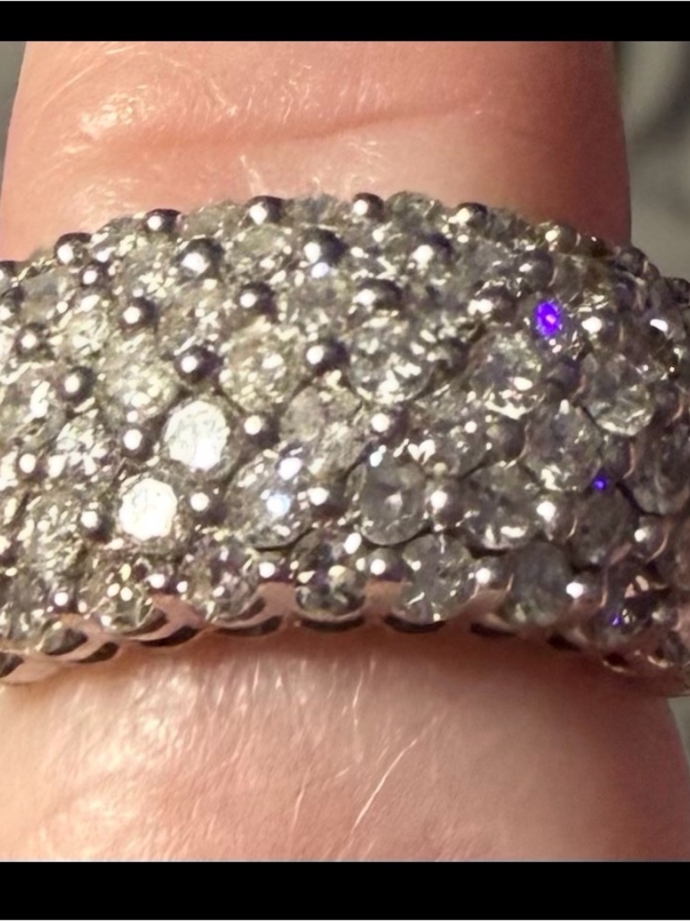 Macy's Silver-Tone Pave Crystal Dome Ring